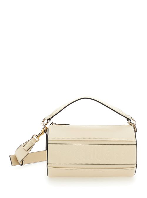 White Woody Tube Shoulder Bag