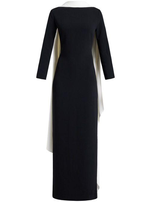 Luisa crepe maxi dress - Black