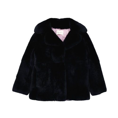 Rabbit Fur Coat — Black