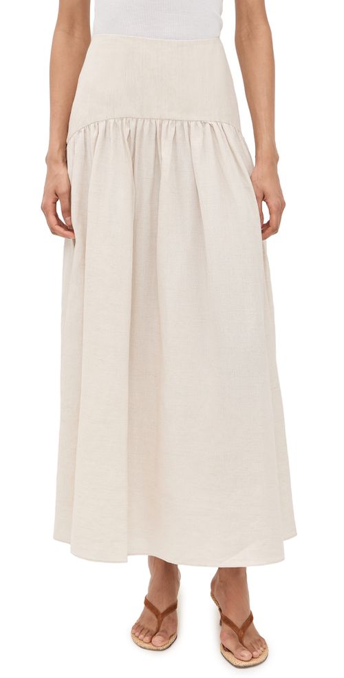 Procida Linen Skirt Natural