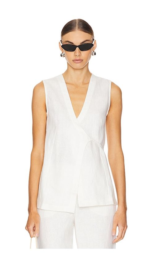 FAITHFULL Lulea Wrap Vest in White. - S also in
