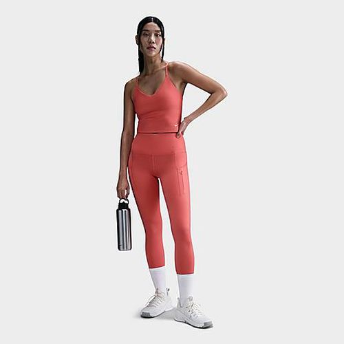 Women's Indy Light-Support Padded Sports Bra Tank in Magic Ember/White