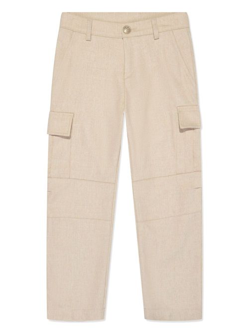 Mid-rise cargo trousers - Neutrals