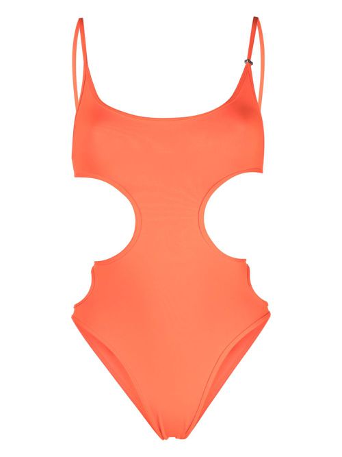 Open-back cutout swimsuit - Orange
