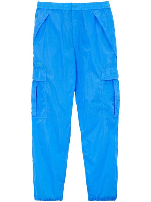 Appliqué-detail cargo trousers - Blue