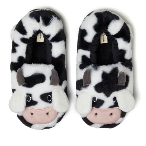 Dearfoams Unisex Matching Family Holiday Christmas Reindeer & Turkey Scuff Slipper