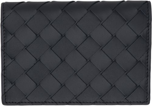 Bottega Veneta Black Intrecciato Passport Holder