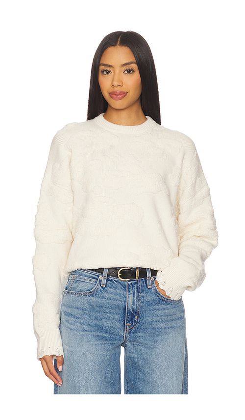 Clea Lennox Cloud Jacquard Knit in Ivory. S. Also in L