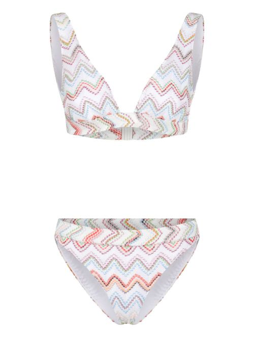 Missoni zigzag-print bikini - White