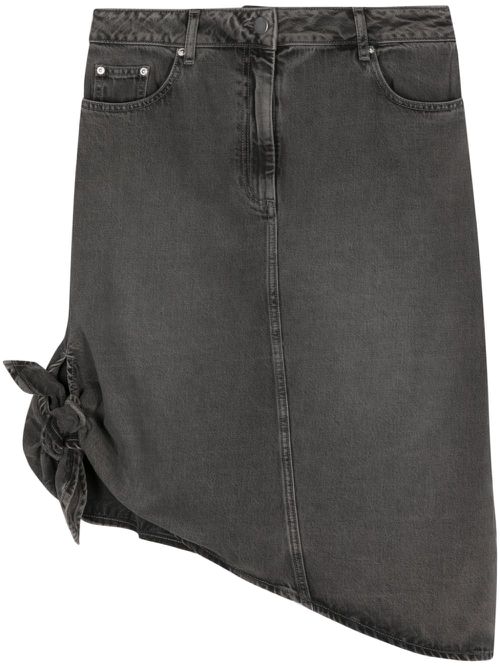 Drapy denim skirt - Grey