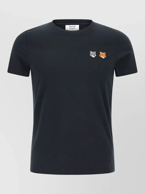 Maison Kitsuné - t shirt twin fox head embroidery