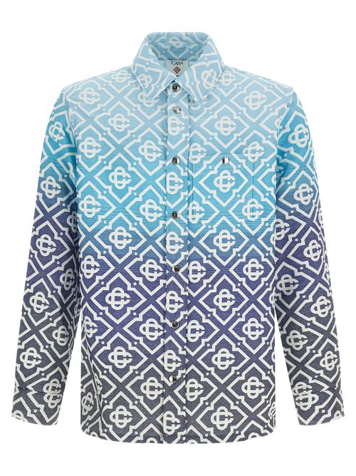 Gradient Jacquard Jacket — Blue