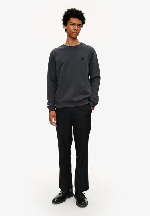 A. P.C. Men's Straight, wide-leg pants with permanent crease Size: 44 in Black