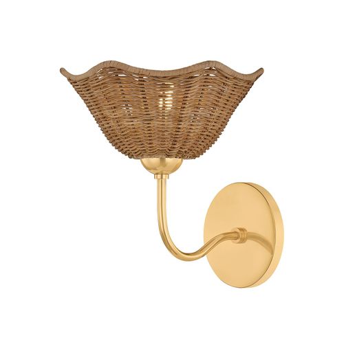 Aged Brass Wall Sconce from the Kehlani Collection