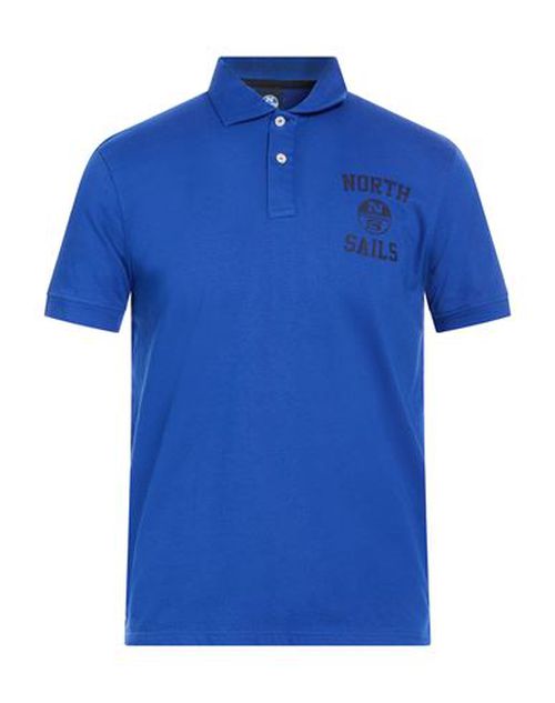 Man Polo shirt Bright blue Size M Cotton, Elastane