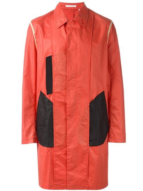 Colour block coat - Red