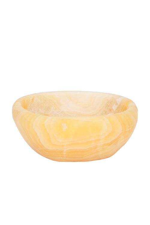 Loren Stewart Cote Dor Bowl in Yellow Calcite - Yellow.  a