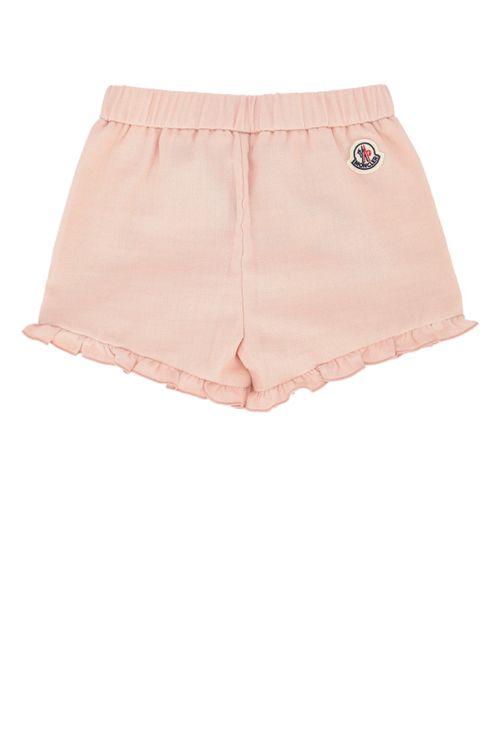 Ruffled Hem Bermudas — Pink