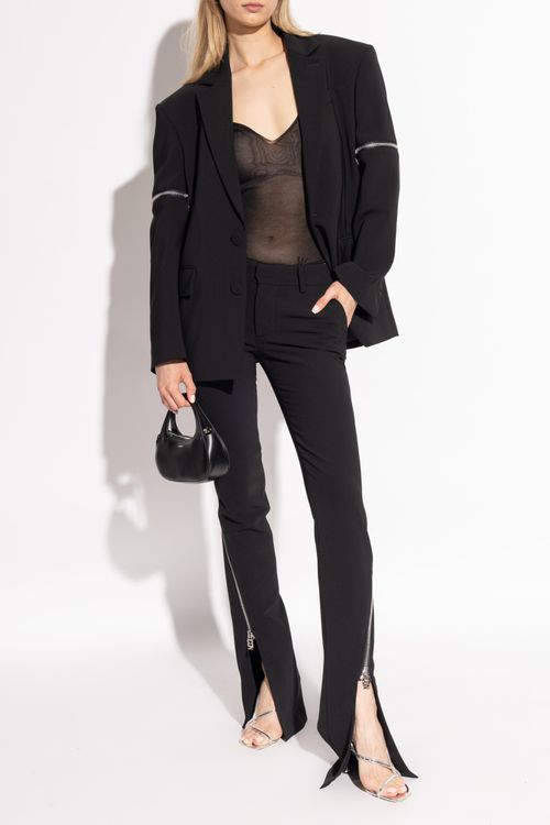Pants With Zippers, Women's, Black