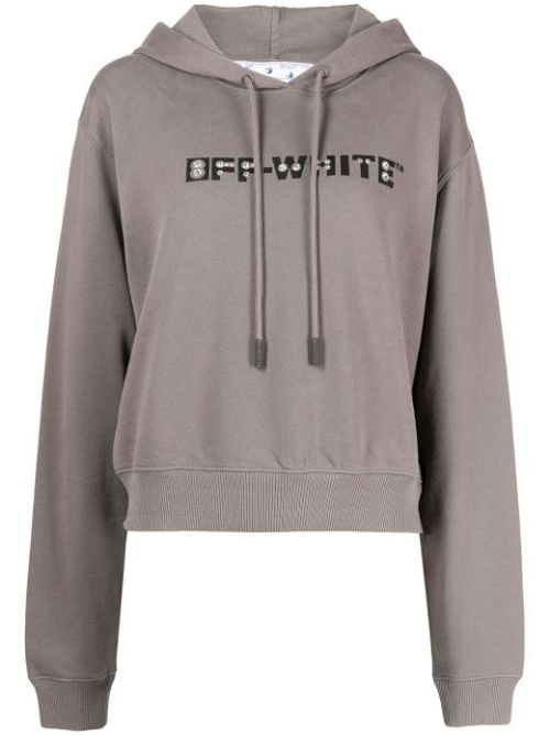 Rhinestone-embellished logo hoodie