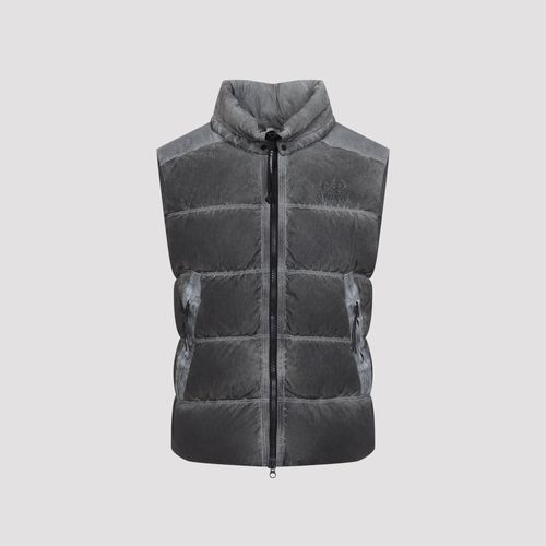 Hooded Down Gilet in Eco-Chrome Nylon