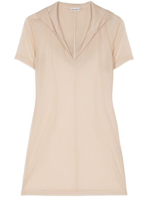 Sheer hooded top - Neutrals