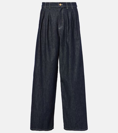 High-rise wide-leg pants