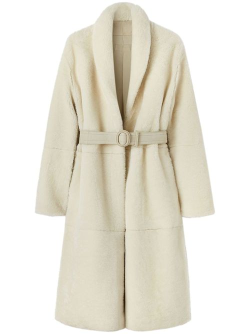 Long-sleeve belted coat - Neutrals