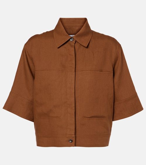 Cropped linen shirt