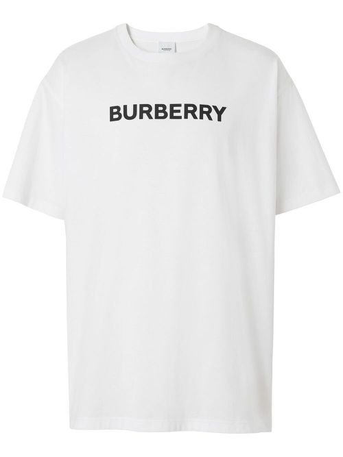 Burberry Harriston Printed Logo T-shirt in White - White