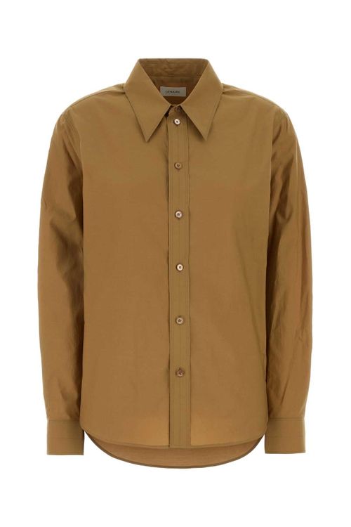 Pointed Collar Shirt — Camel
