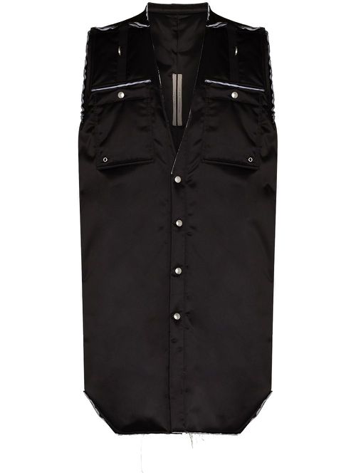 Outershirt unfinished gilet - Black