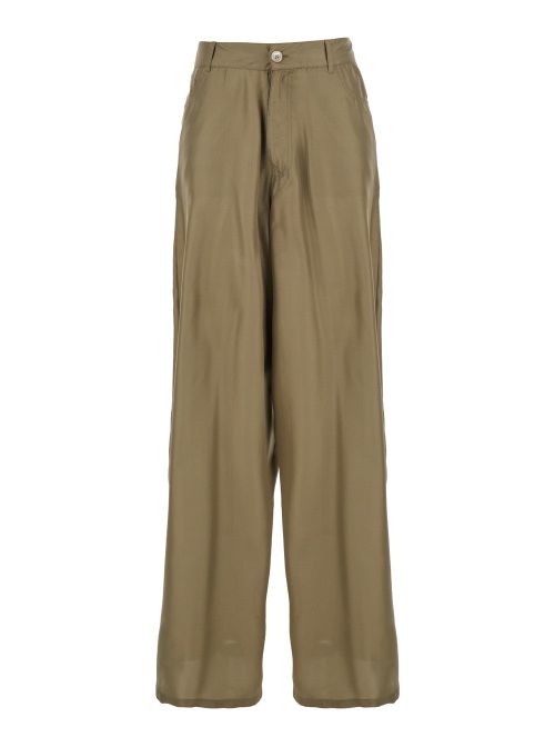 Silk Trousers — Green
