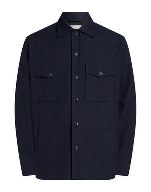 Man Jacket Navy Size L Cotton, Elastane