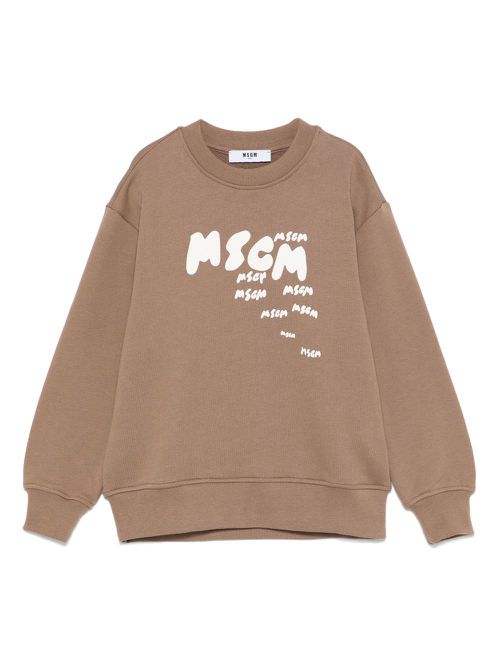 Logo-print sweatshirt - Brown