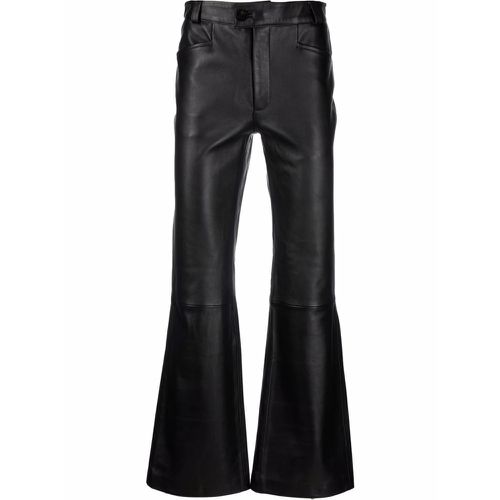 Leather Flare-leg Trousers