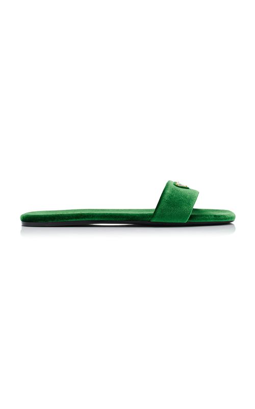 Velvet Slide Sandals
