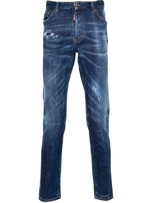 Blue Stretch-cotton Jeans