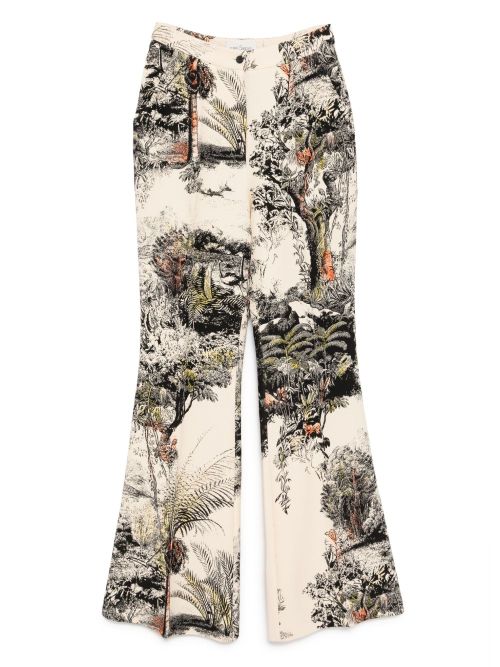 Landscape print pants - Neutrals