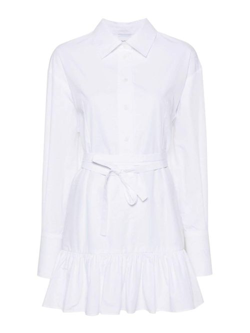 Peplum-hem shirt dress