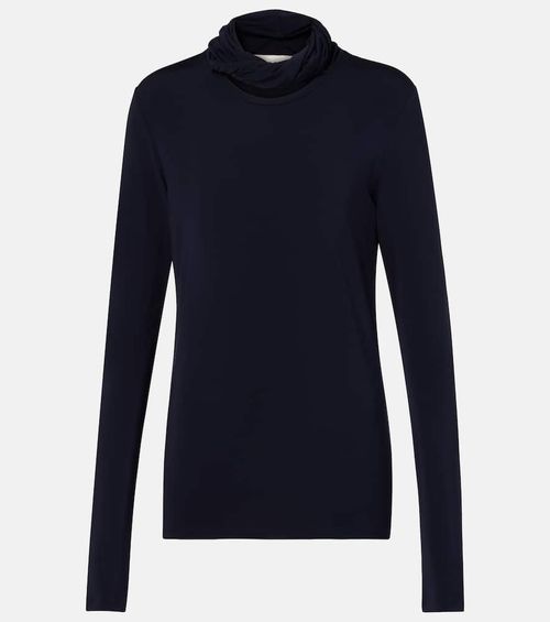 Lisette jersey turtleneck top