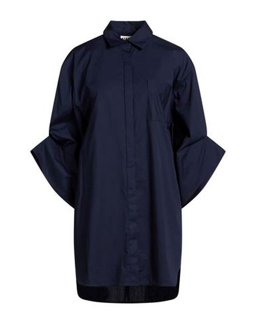 Woman Mini dress Navy Size XS Cotton, Elastane
