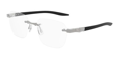 Puma PU0457O 002 Men's Eyeglasses Silver Size 54 - Blue Light Block Available