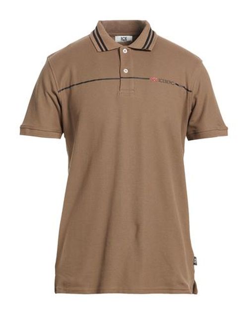 Man Polo shirt Brown Size L Cotton
