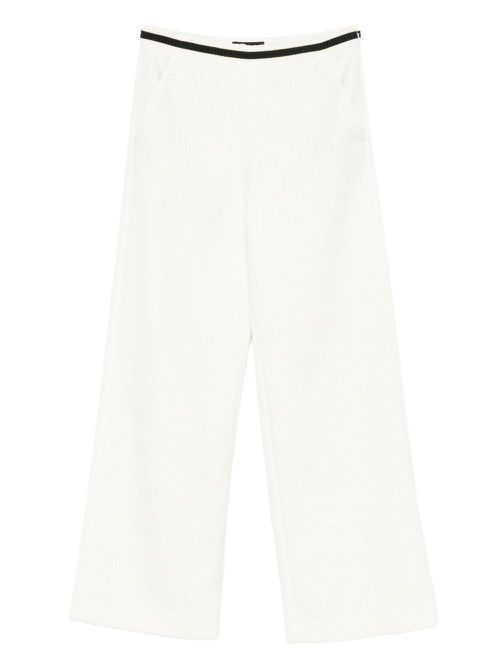 Ribbon-detail pants - Neutrals