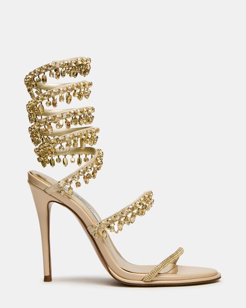 Steve Madden Women's Gorgina Strappy Heels - Champagne - - Leather