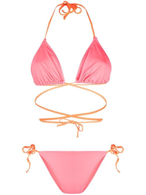 Tanning wrap-style bikini - Pink