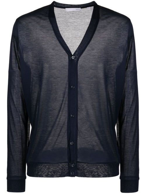 The Nero semi-sheer cardigan - Blue
