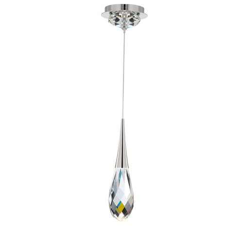 Hibiscus 1-Light LED Mini Pendant in Polished Nicke