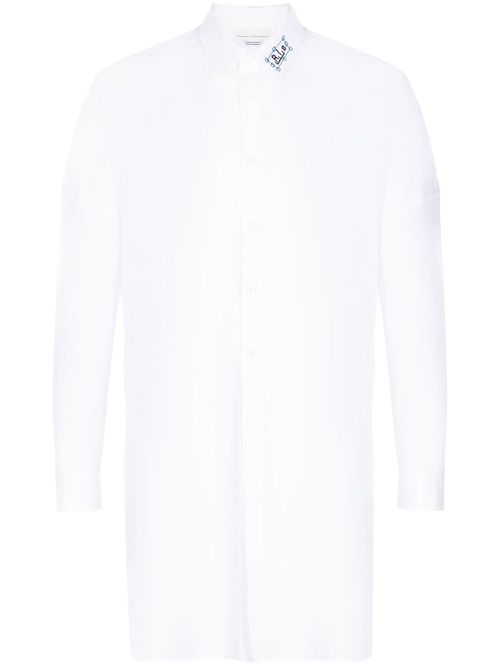 Logo-print long-sleeve shirt - White
